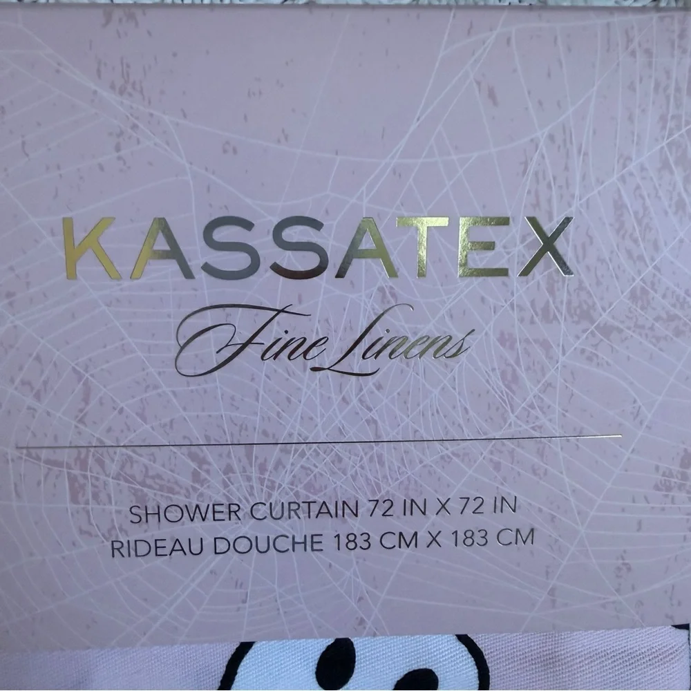 Kassatex Halloween Ghost Shower Curtain NEW Spooky Haunted Ghosties Bath Decor